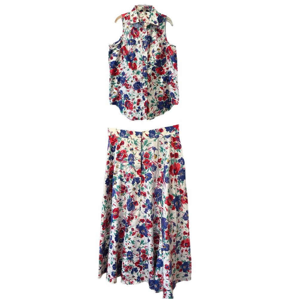 Vintage Women's Skirt and Top Set
